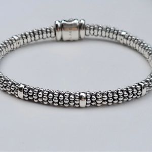 LAGOS Caviar Sterling Silver 7 Station Bracelet